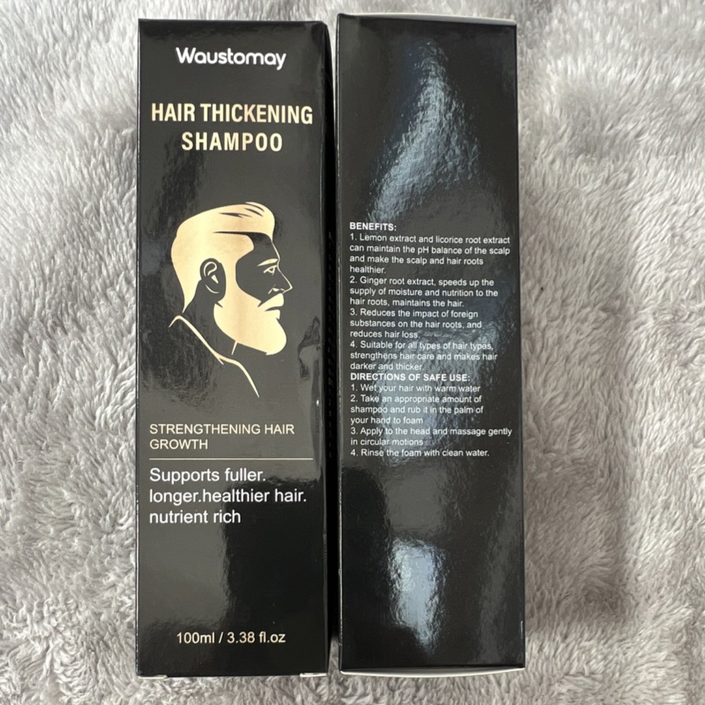 2pk Waustomay Hair Thickening Shampoo Strengthening Nutrient Rich Lemon Ginger - Picture 1 of 1